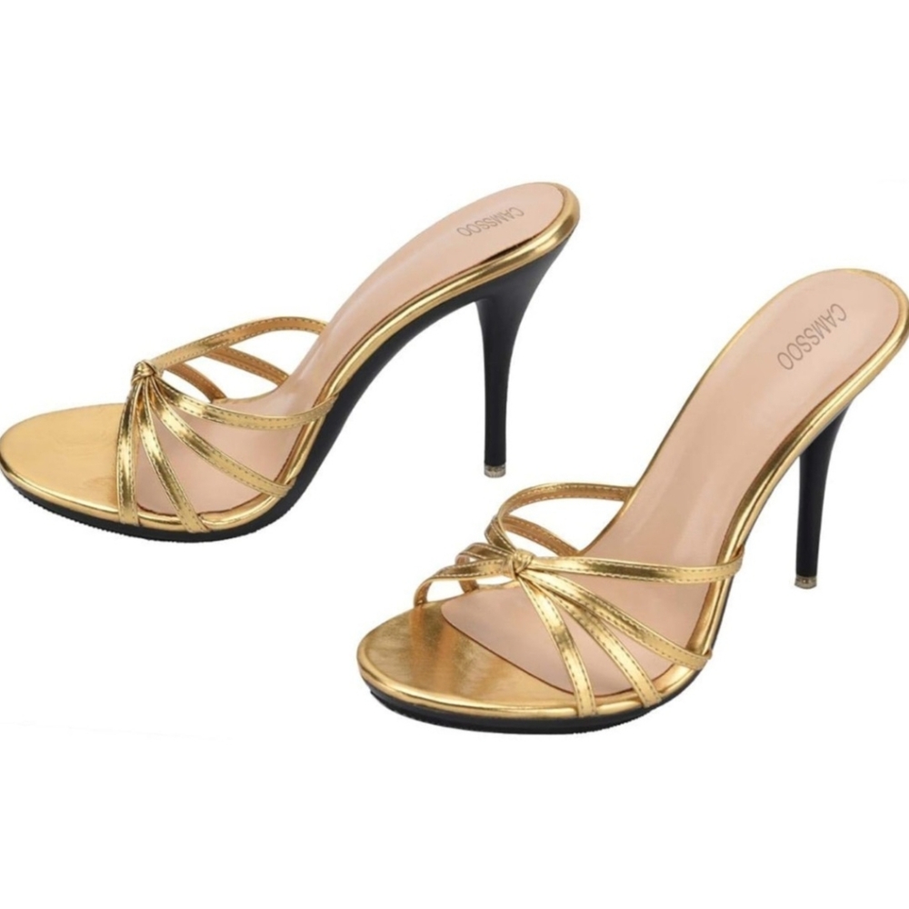 CAMSSOO Open Toe Women Mules